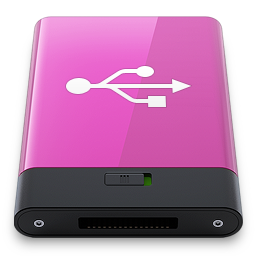 Pink USB W Icon 256x256 png